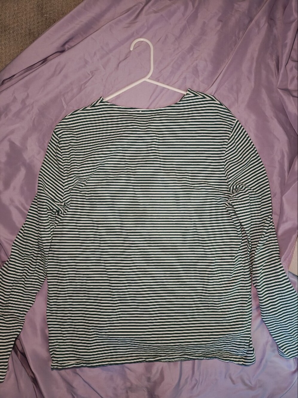 Striped Long Sleeve Top - Black and White